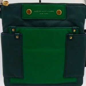 This Marc By Marc Jacobs crossbody☆colorblock pattern in teal☆